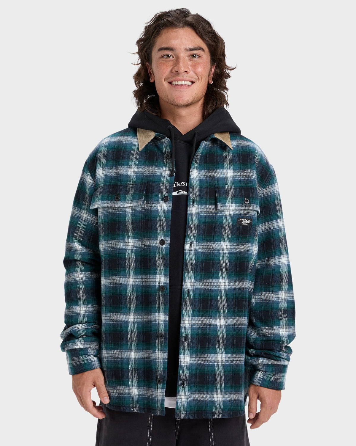 Mens Shadow Check Long Sleeve Shirt – Orion Blue Desert Shadow ...