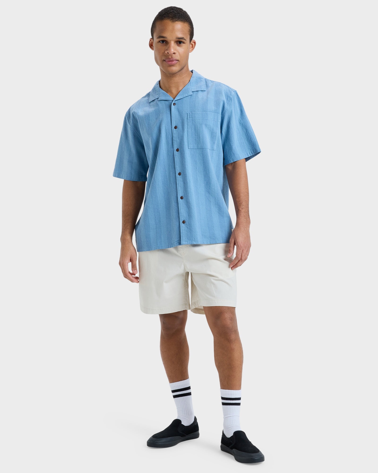 Mens Room Rock 2 Short Sleeve Shirt – Coronet Blue Room Rock