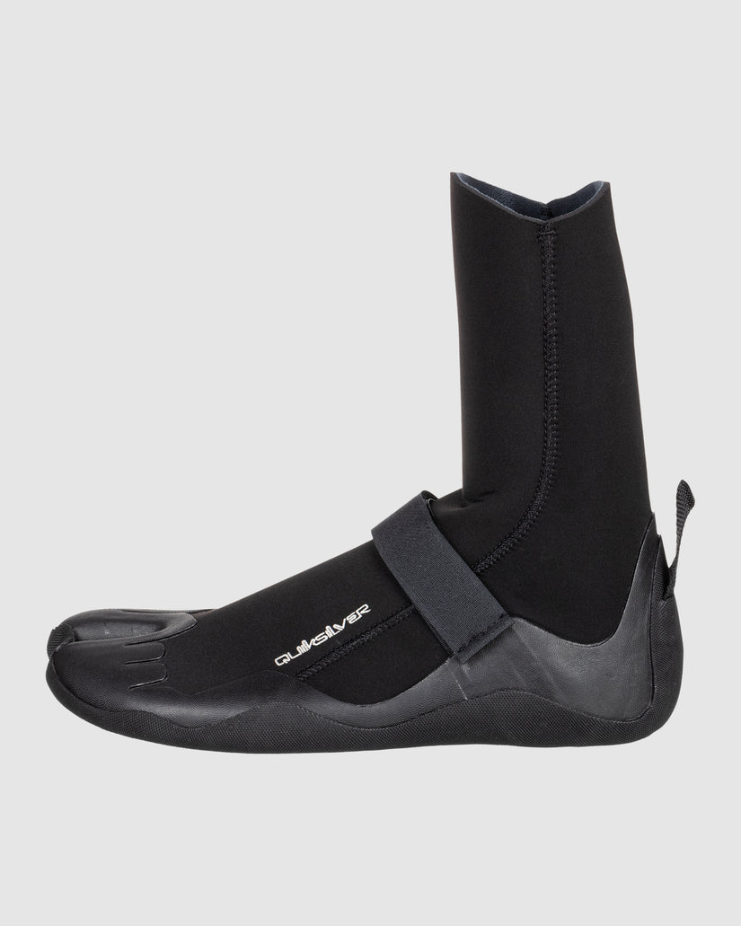 Mens 5mm Marathon Sessions Split Toe Neoprene Surf Booties BLACK