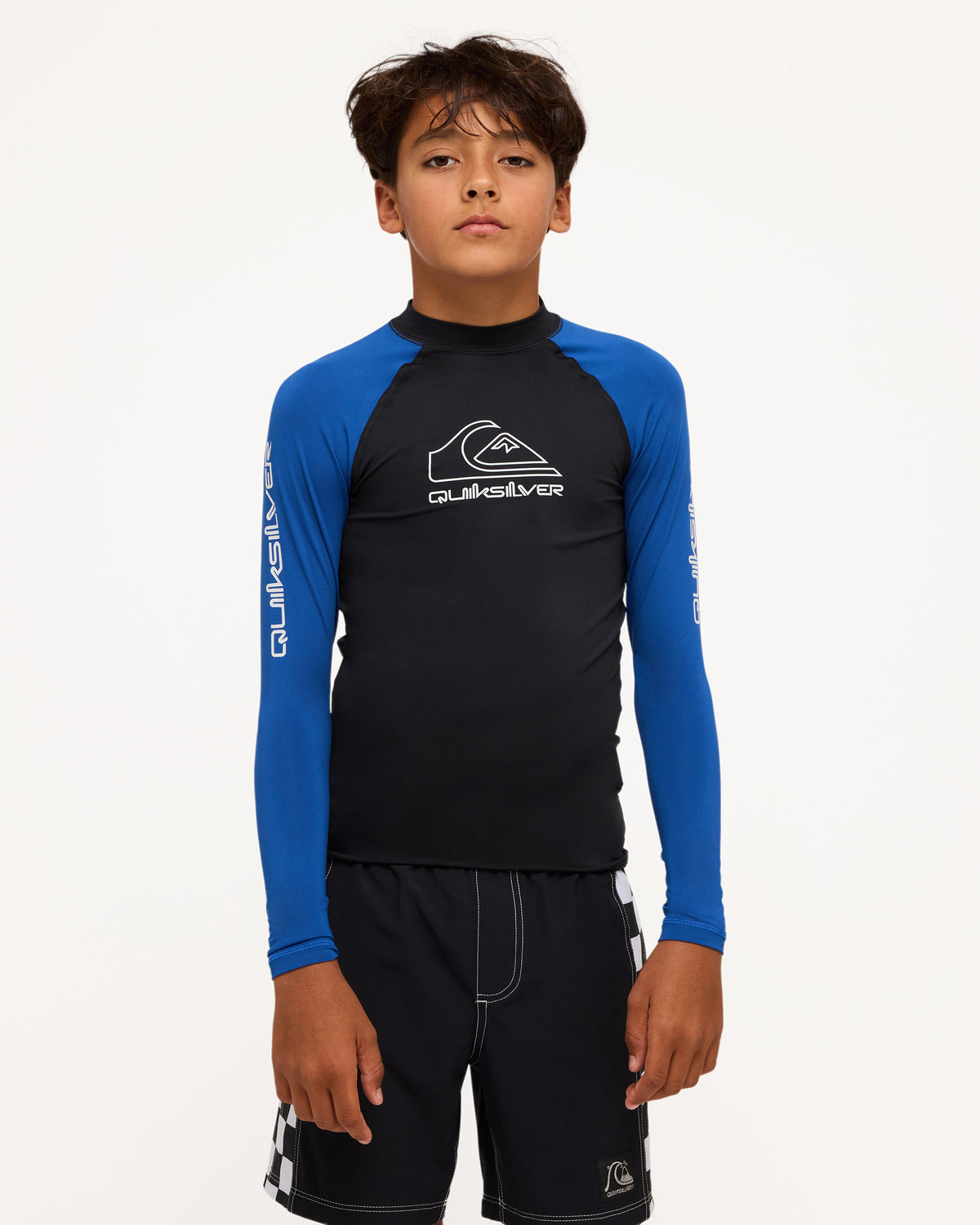 Boys 8-16 On Tour Long Sleeve Rash Vest – Monaco Blue – Quiksilver AU