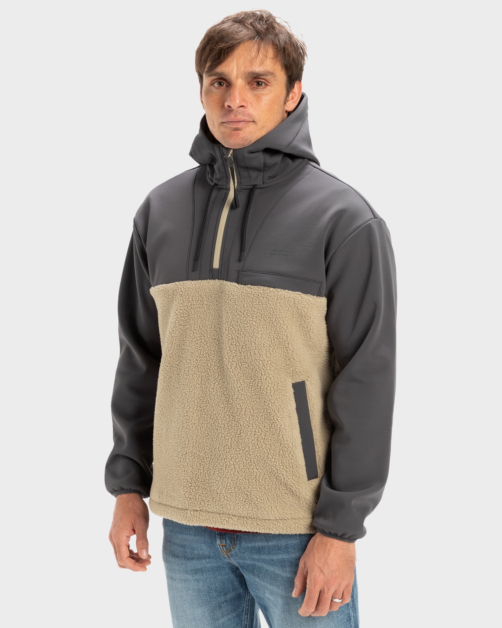 Mens South Pop Half-Zip Fleece Top – Seneca Rock – Quiksilver AU