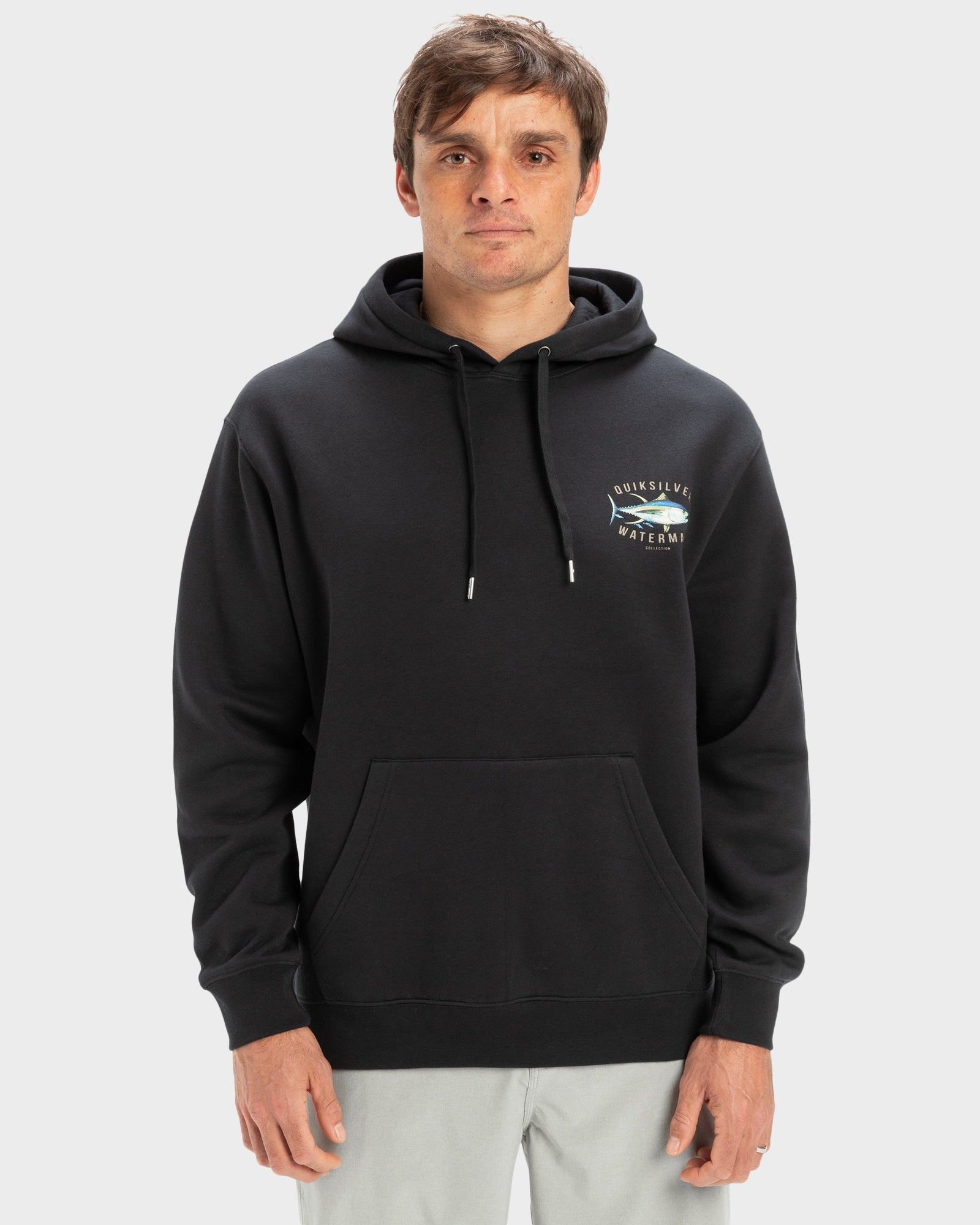 Mens Yellow Fins Pullover Hoodie