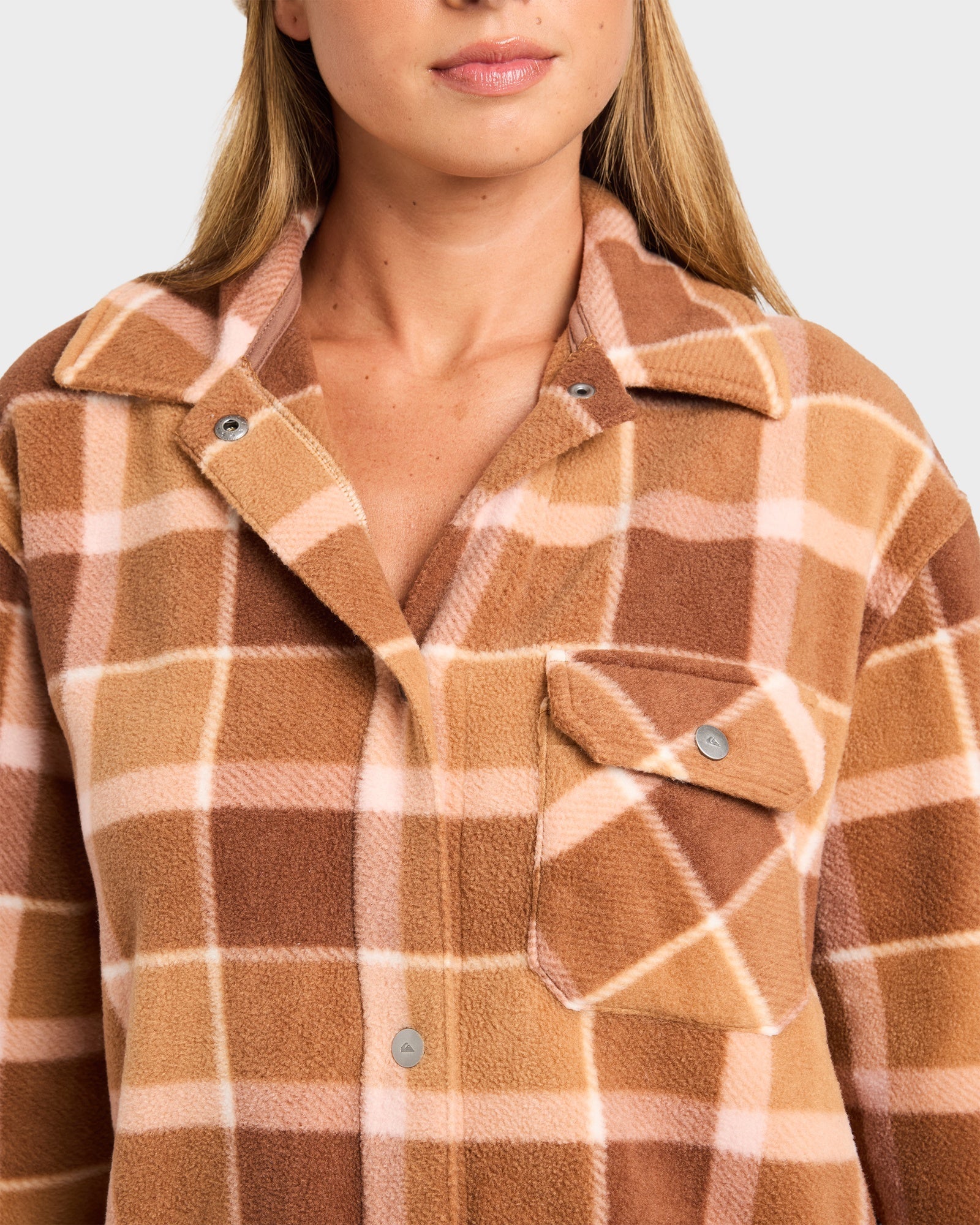 Womens Camp Queen Polar Fleece Long Sleeve Shirt