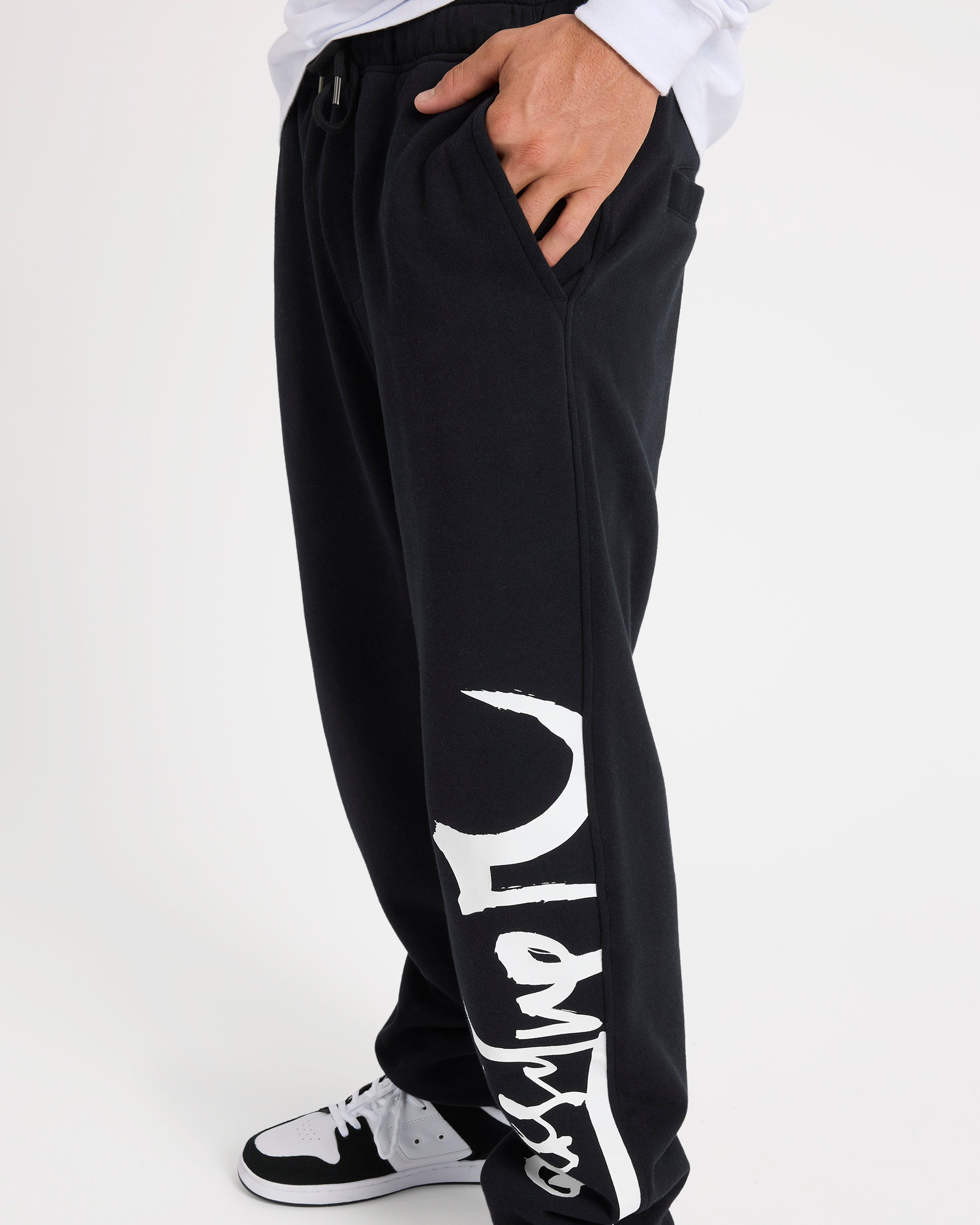 Mens Quiksilver Impaired Track Pants – Black – Quiksilver AU