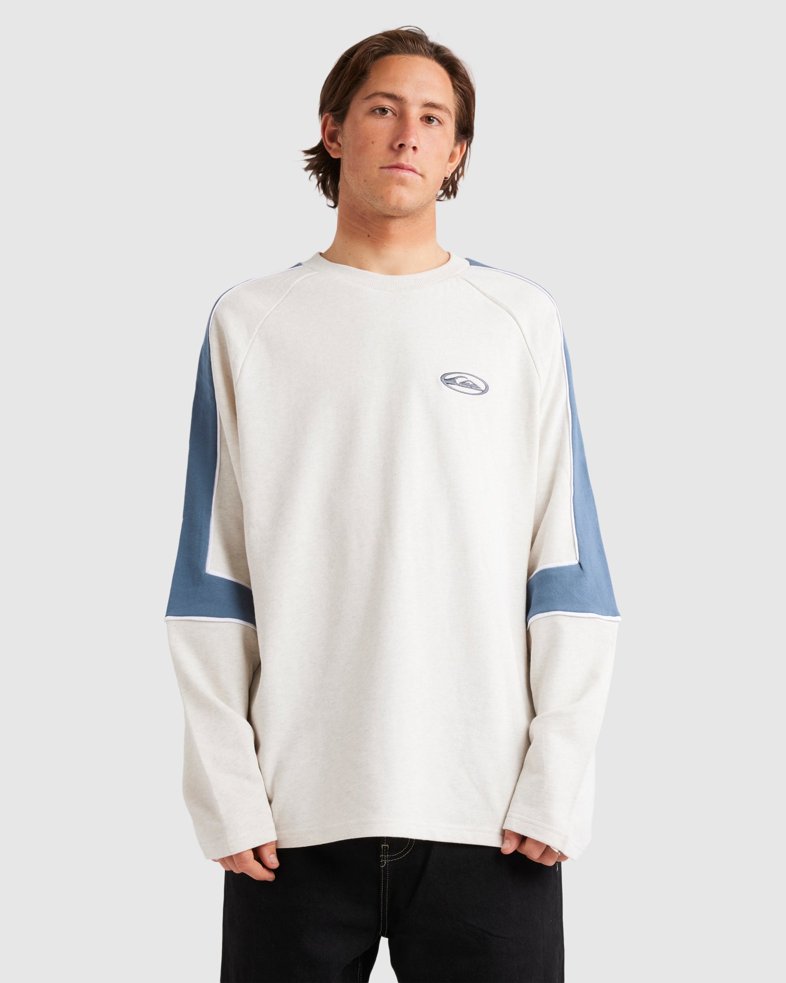 ブリーフィング　POCKETABLE WIND CREWNECK ホワイト Fitted sweatshirt / white | Tostalgic Clothing