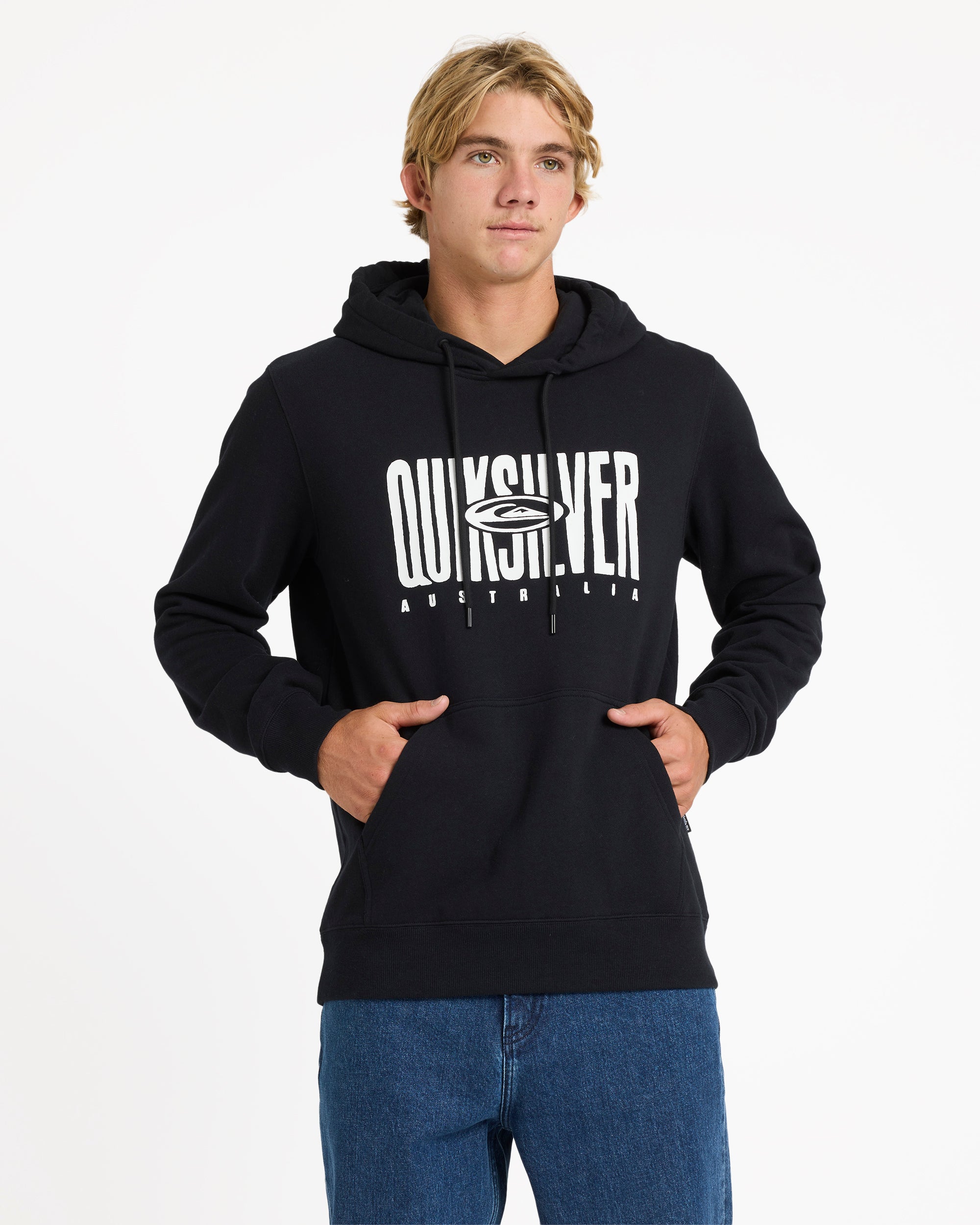 Mens Hoodies Quiksilver Pullover Hoodie Mens Aus Stack Pullover