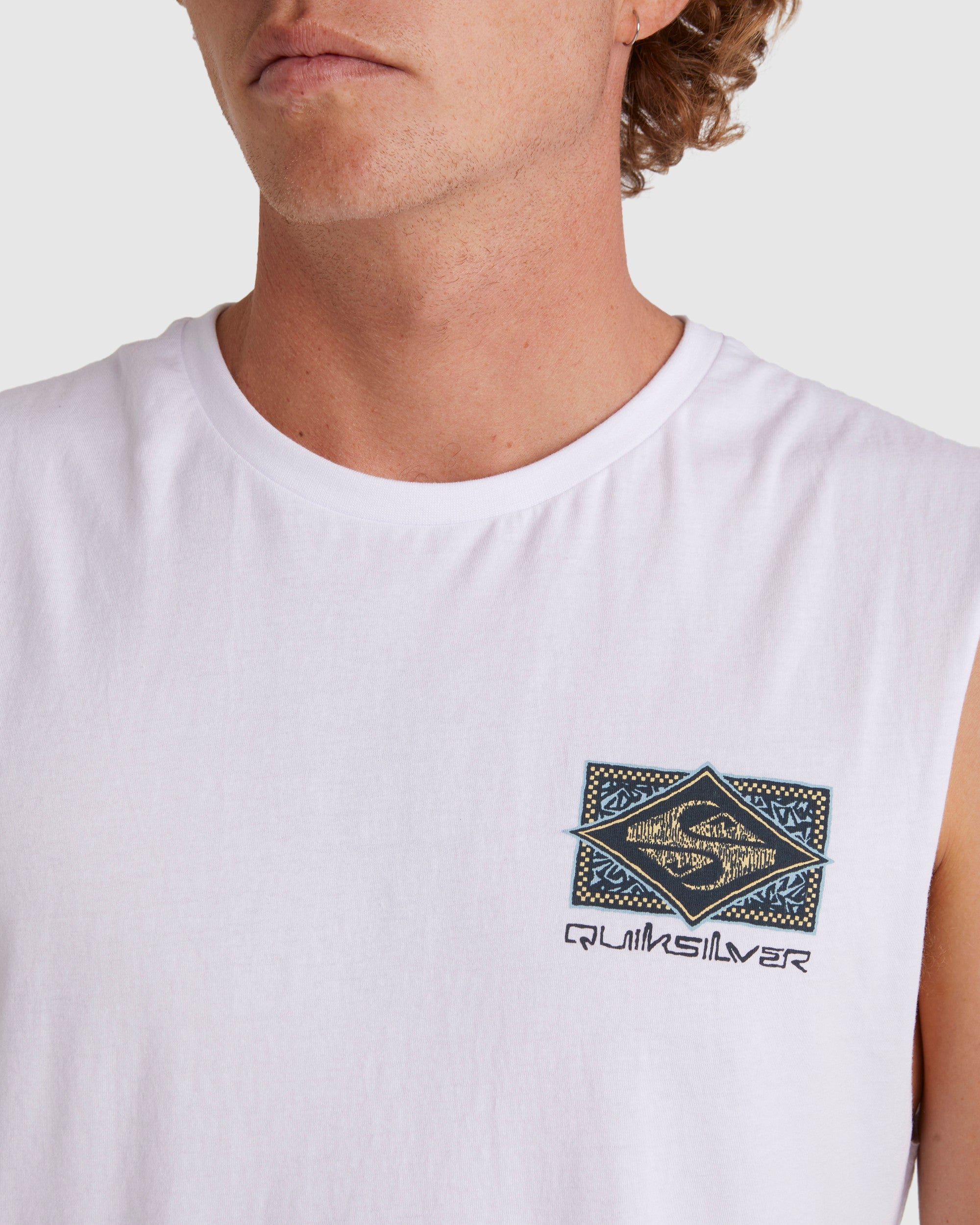 Mens Back Flash Sleeveless Muscle T-Shirt