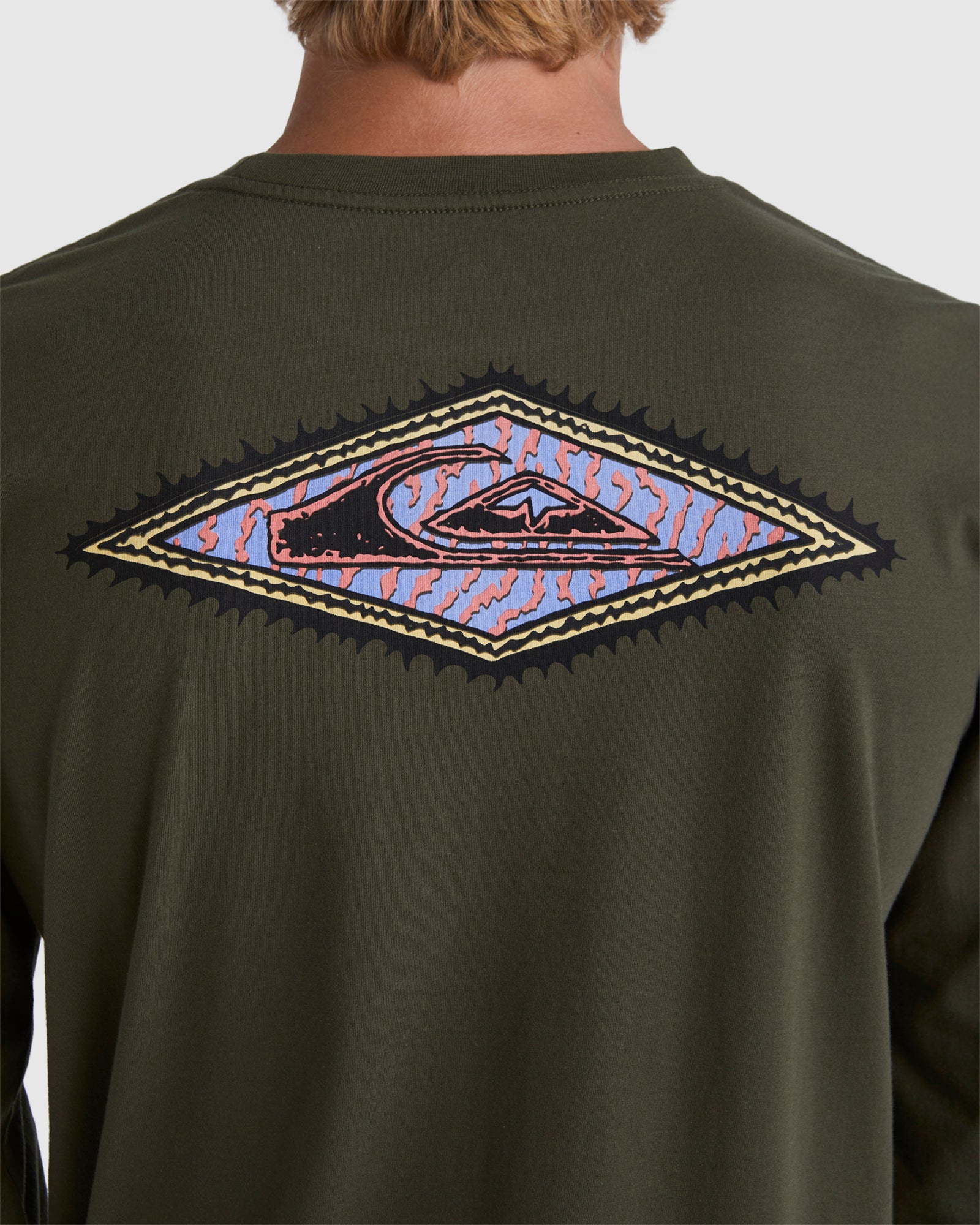 Mens Diamond Long Sleeve T-Shirt
