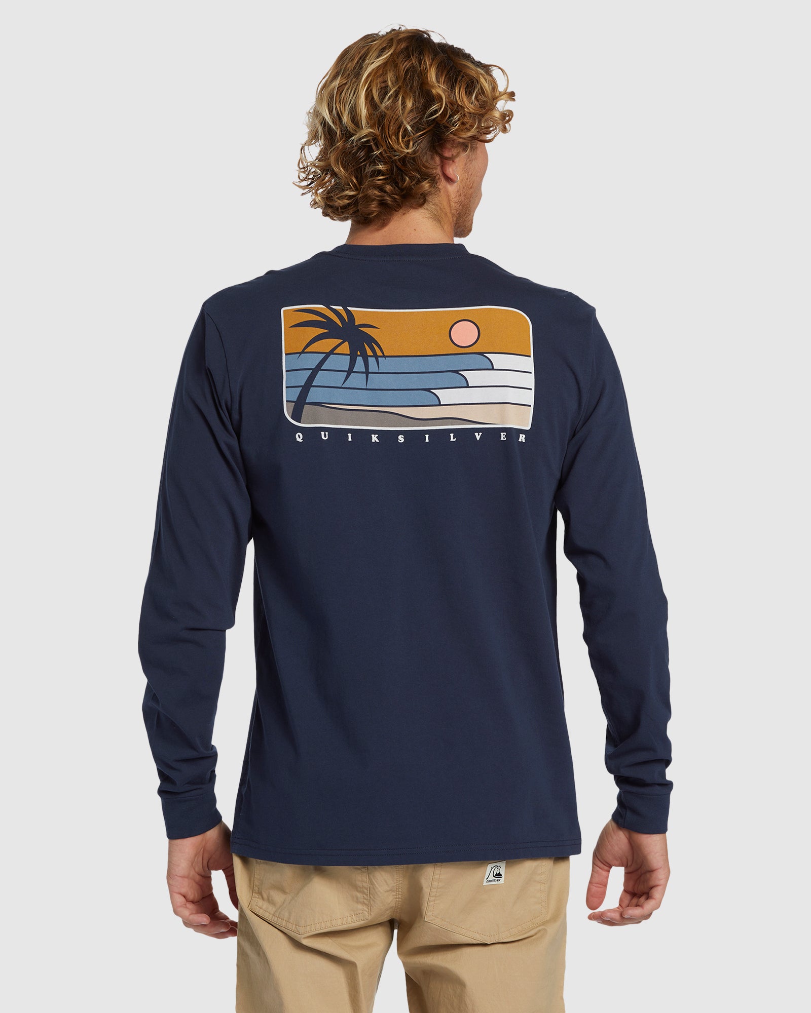 Mens Line Up Long Sleeve T-Shirt