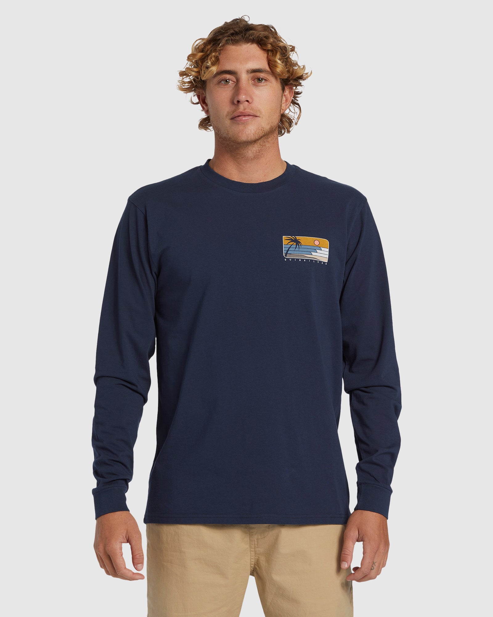 Mens Line Up Long Sleeve T-Shirt