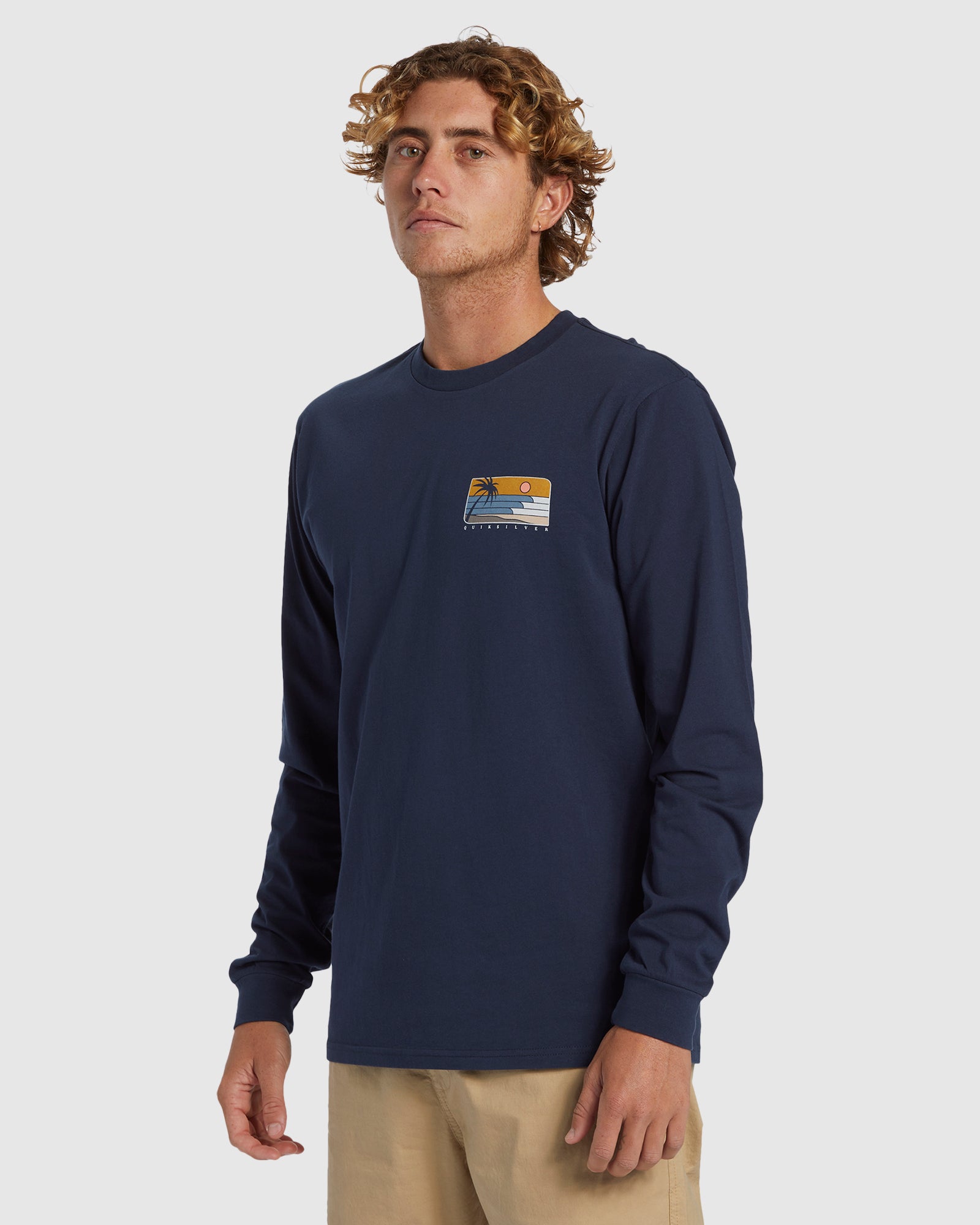 Mens Line Up Long Sleeve T-Shirt