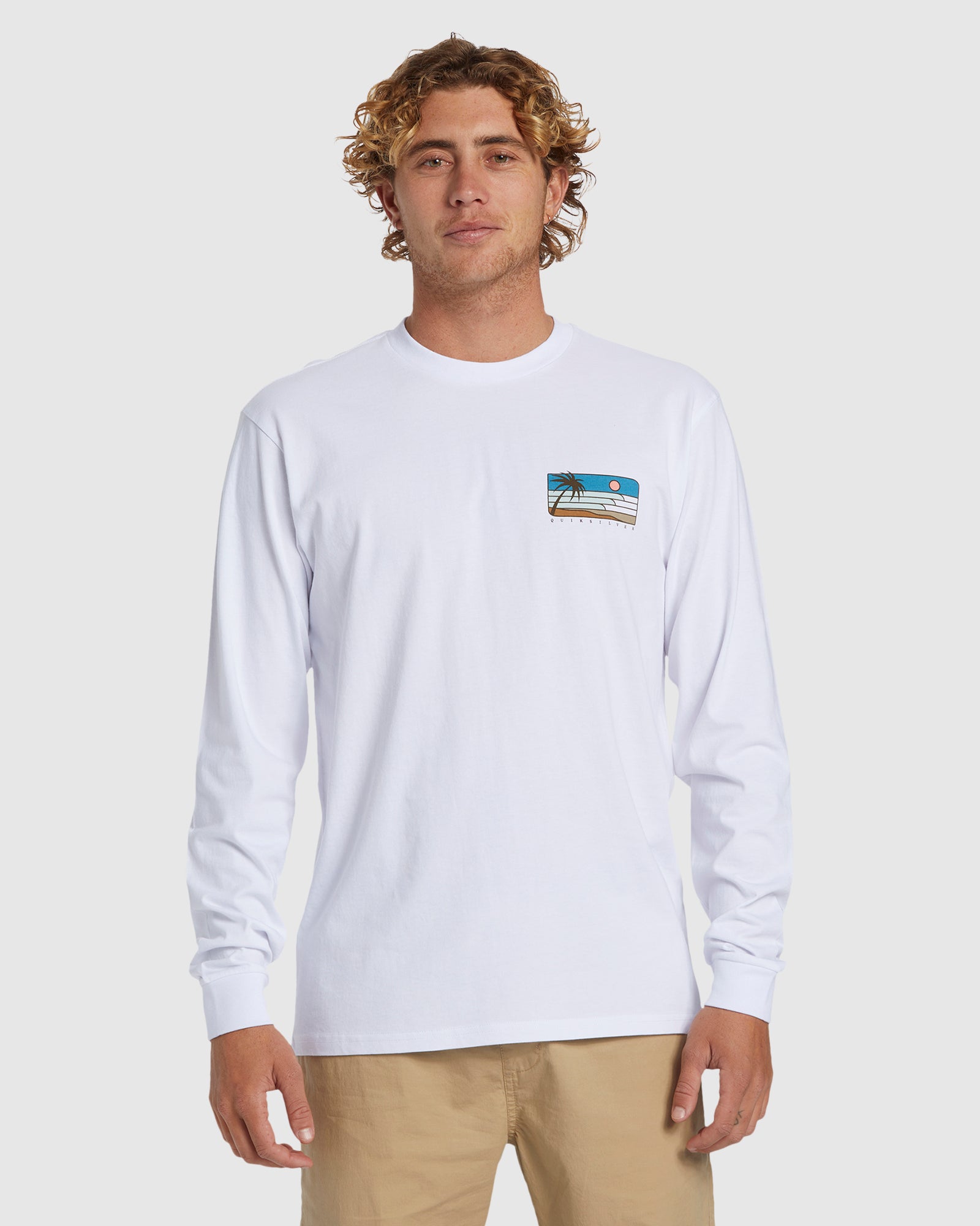 Mens Line Up Long Sleeve T-Shirt