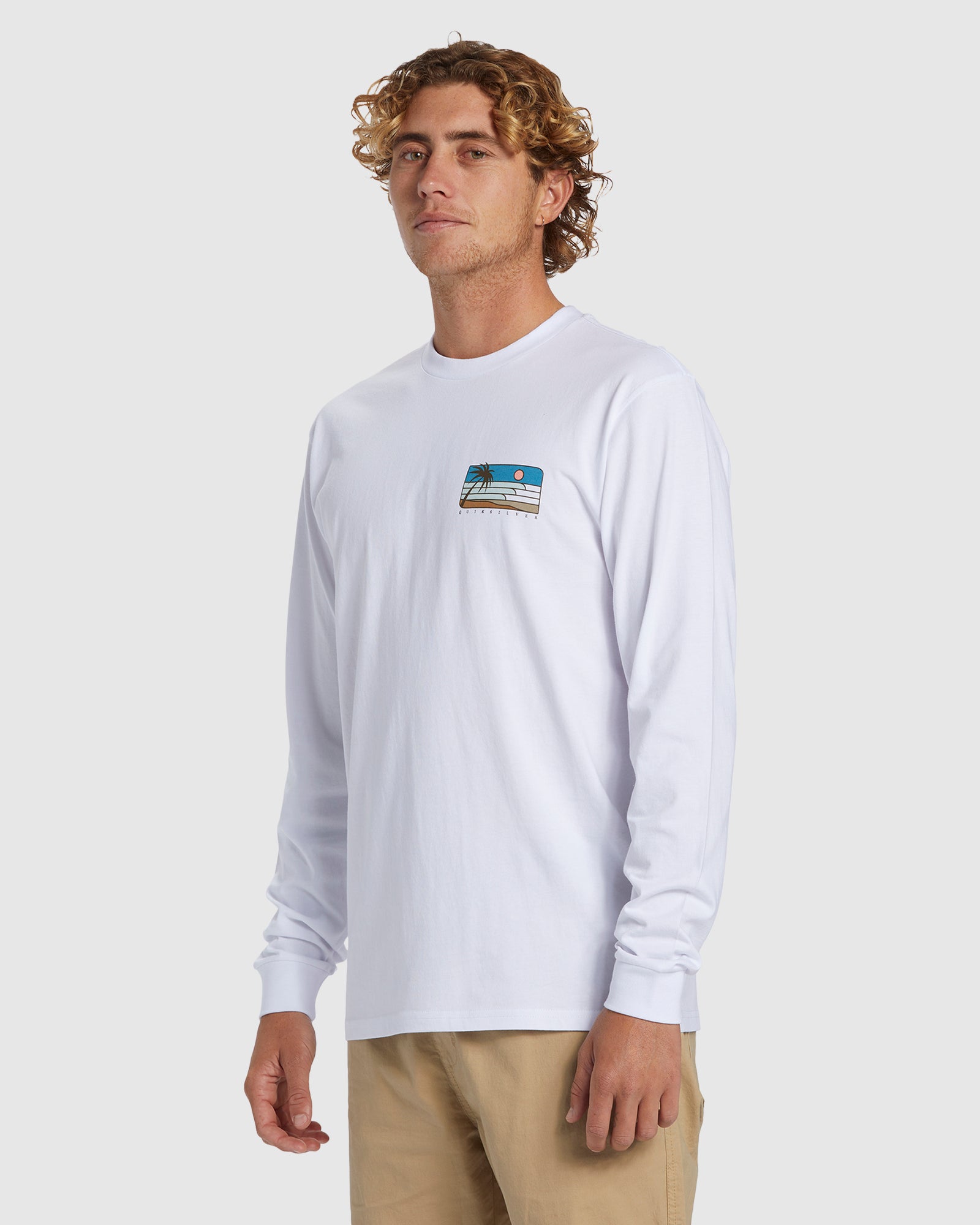 Mens Line Up Long Sleeve T-Shirt