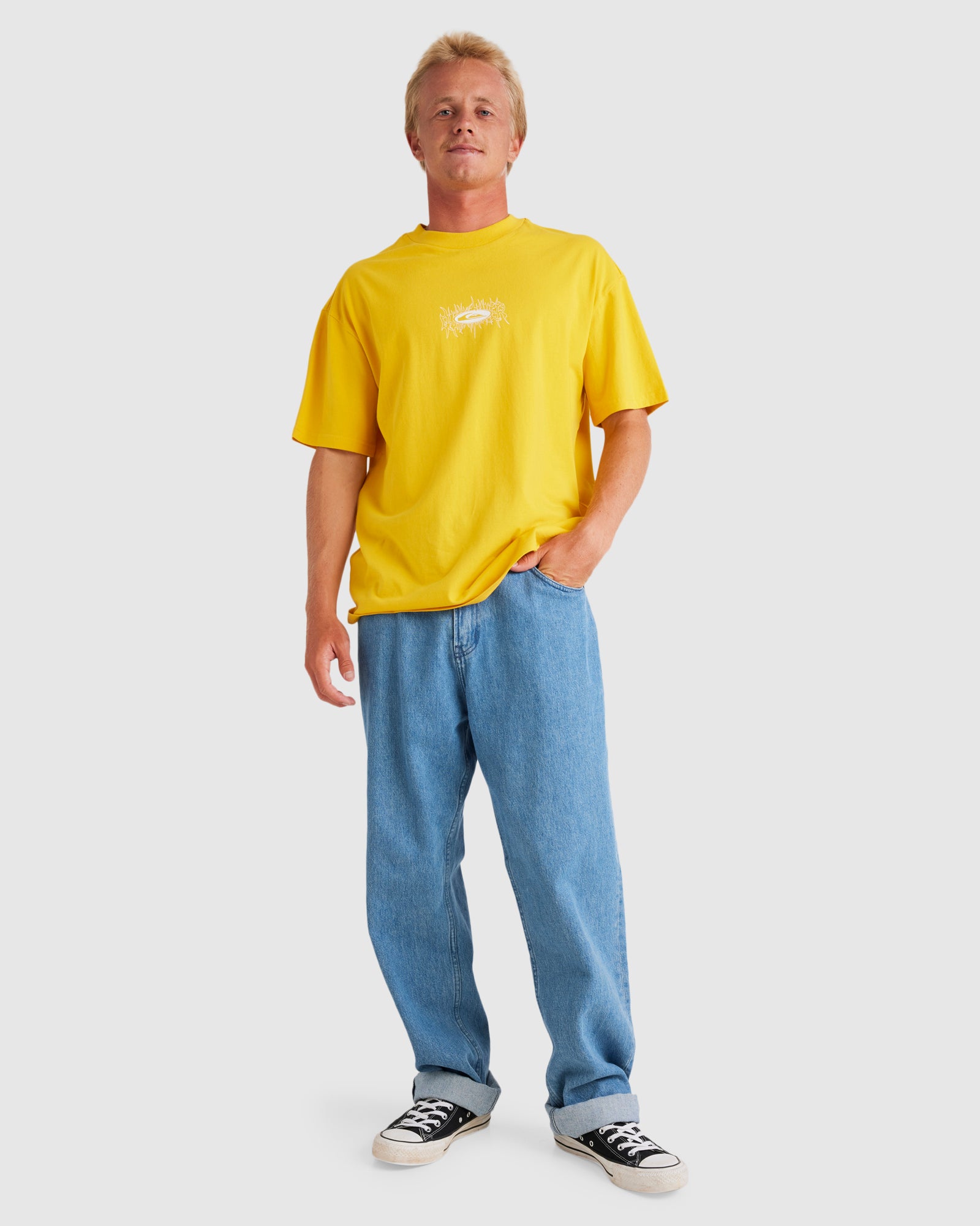 Mens Thrash Saturn T-Shirt – Daylily – Quiksilver AU