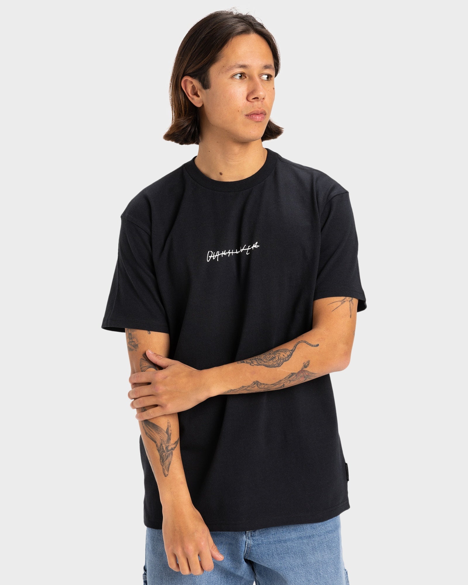 Mens Quiksilver Rushed Logo Dna T-Shirt