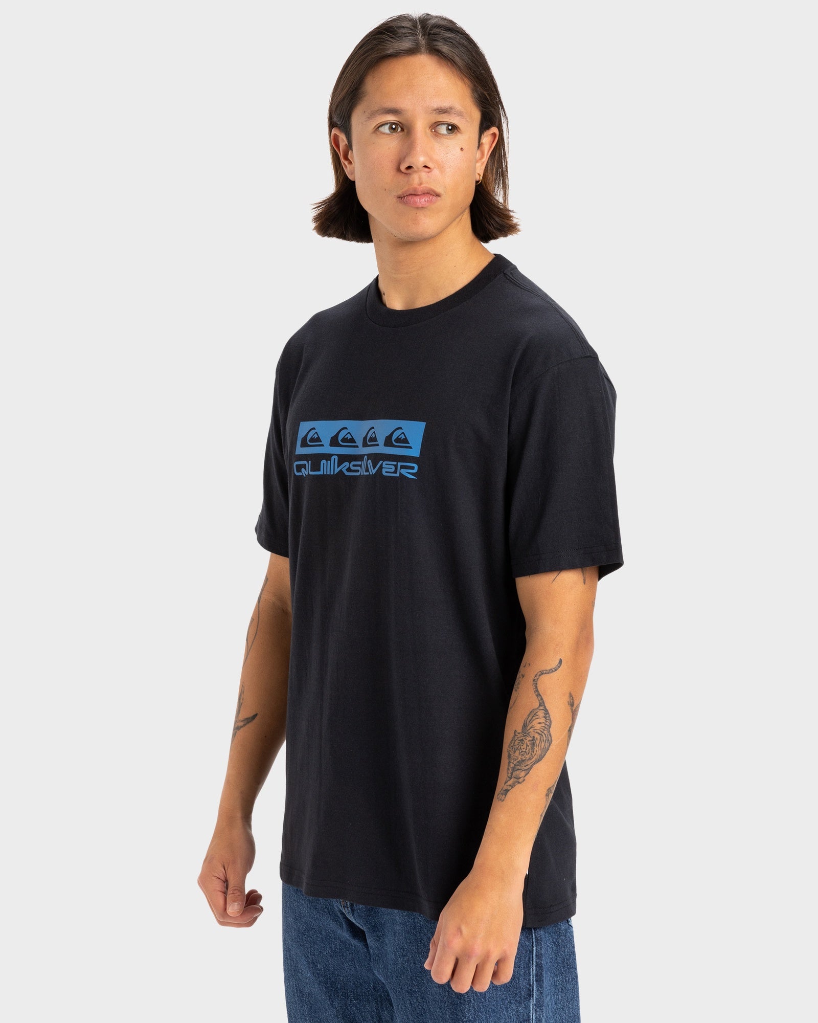 Mens Omni Box T-Shirt – Black – Quiksilver AU