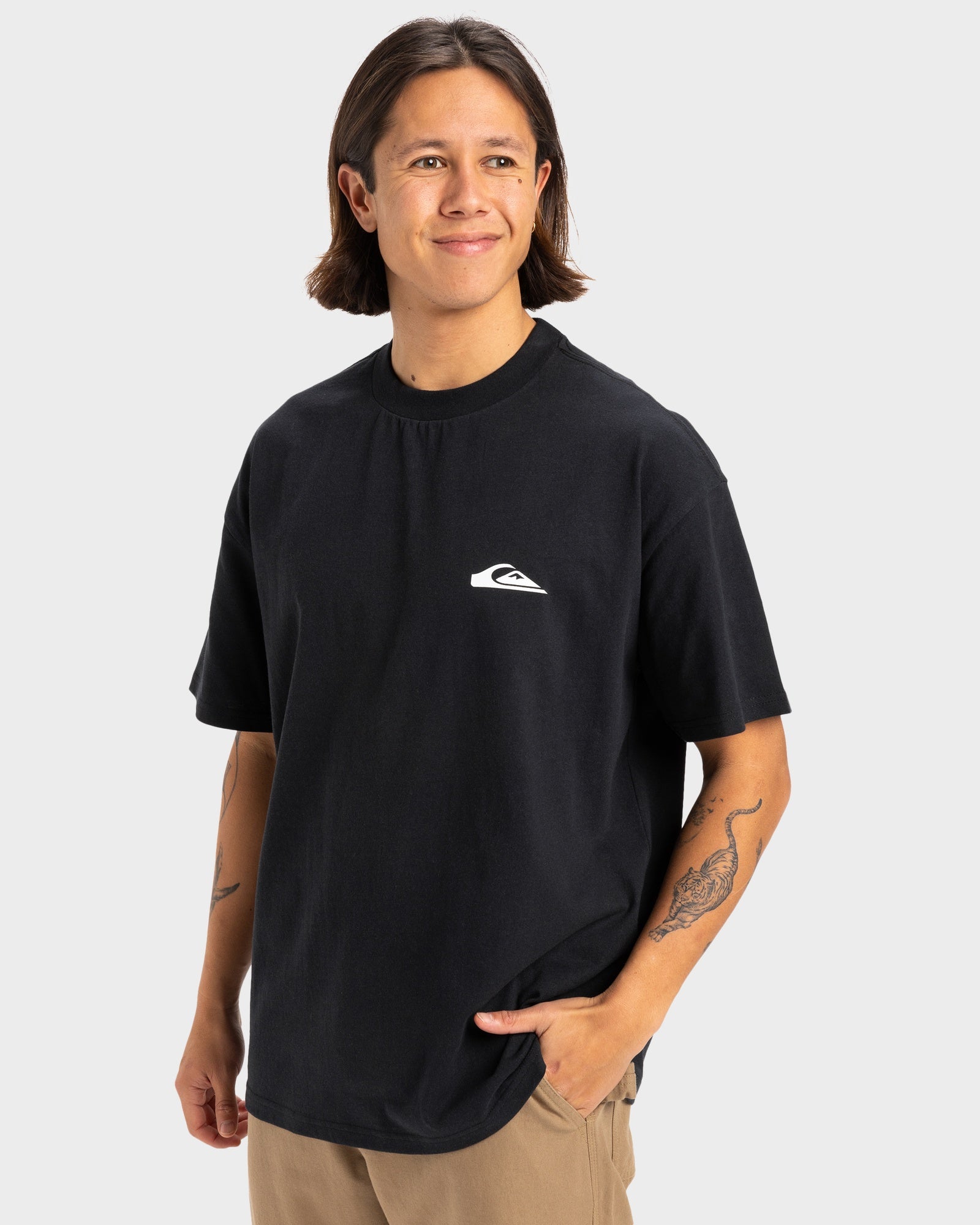 Mens Big Click T-Shirt – Black – Quiksilver AU