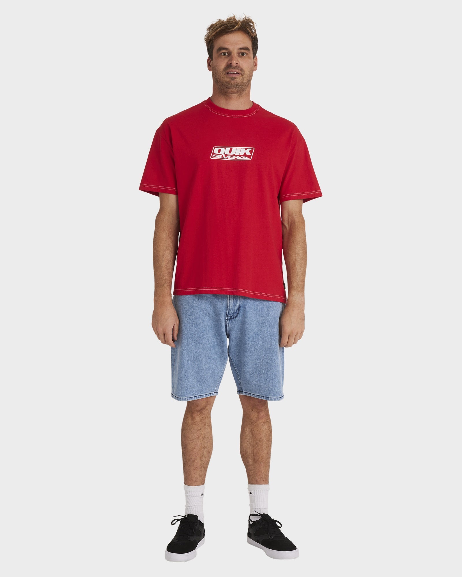 Mens Command T-Shirt – Ribbon Red – Quiksilver AU